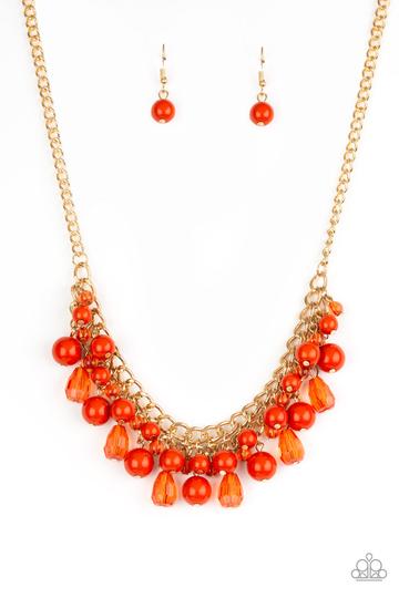 Paparazzi Tour de Trendsetter Orange Short Necklace