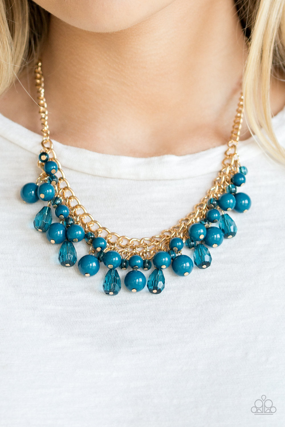 Paparazzi Tour de Trendsetter Blue Short Necklace