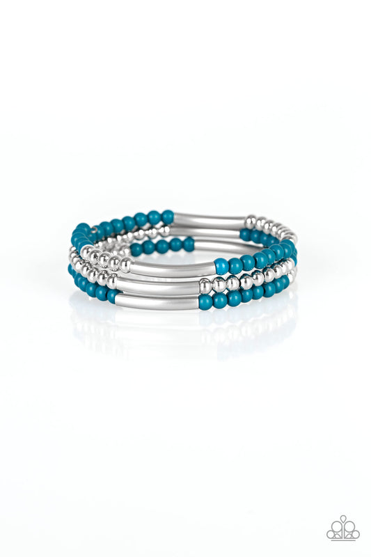Paparazzi Tourist Trap Blue Stretch Bracelet