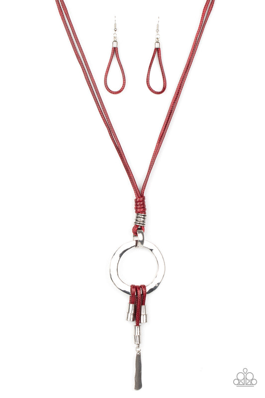 Paparazzi Tranquil Artisan Red Long Necklace - P2SE-RDXX-246XX