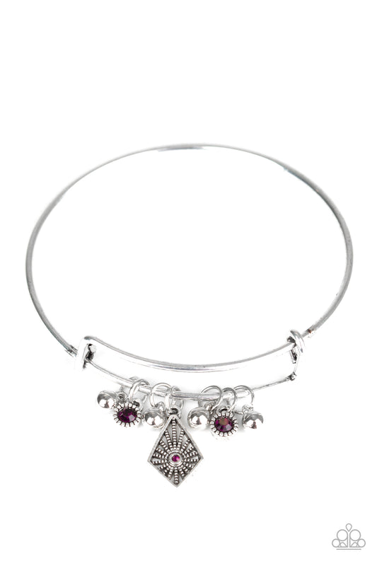 Paparazzi Treasure Charms Purple Bangle Bracelet