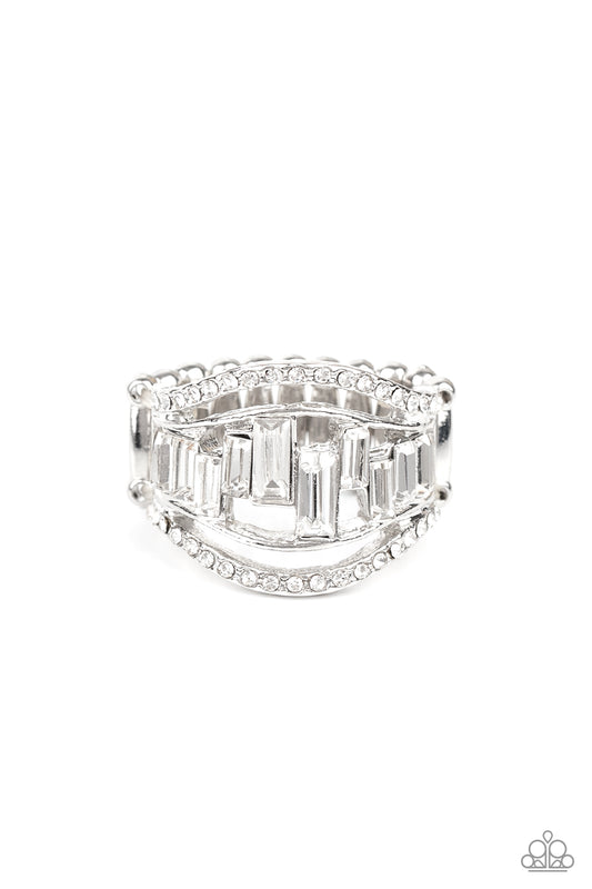 Paparazzi Treasure Chest Charm White Ring - P4ED-WTXX-032XX