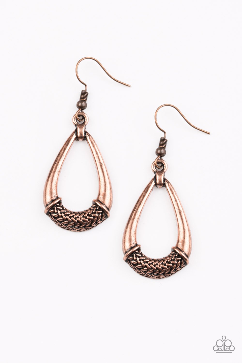 Paparazzi Trending Texture Copper Fishhook Earrings