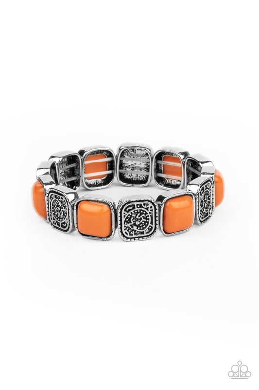 Paparazzi Trendy Tease Orange Stretch Bracelet