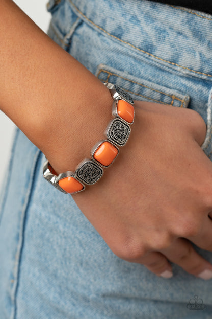 Paparazzi Trendy Tease Orange Stretch Bracelet