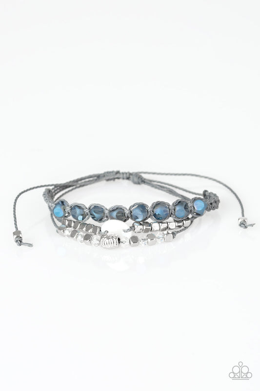 Paparazzi Trendy Tourist Blue Sliding Knot Bracelet