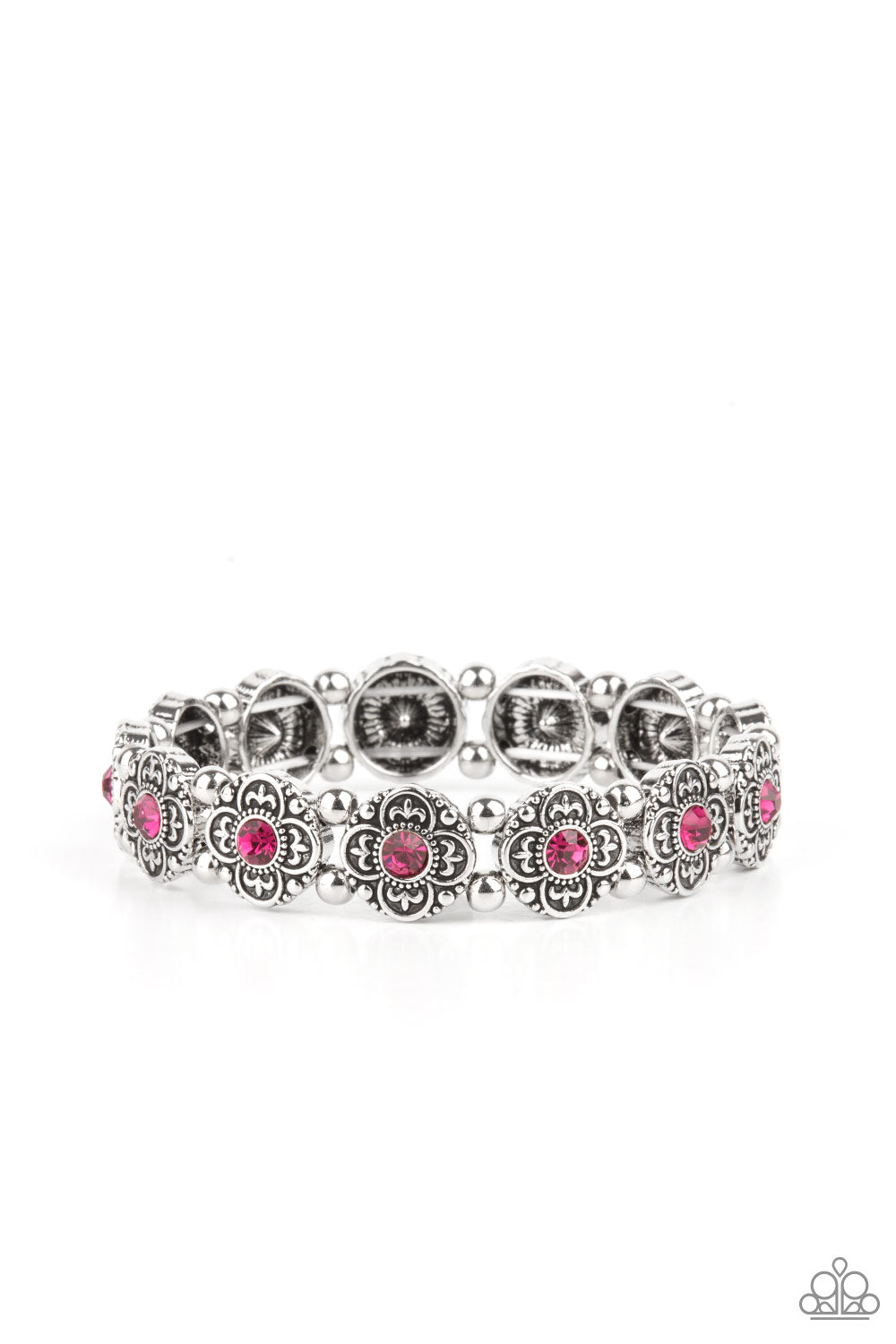 Paparazzi Tres Magnifique Pink Stretch Bracelet - P9RE-PKXX-237XX