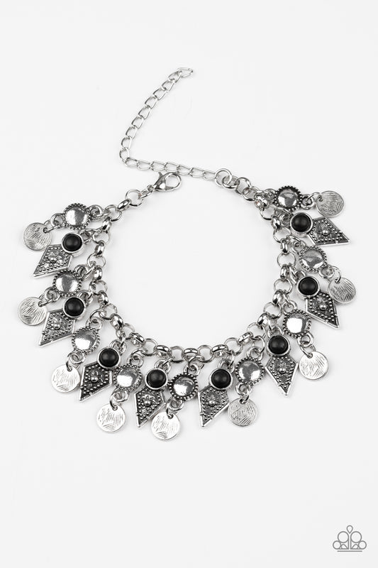 Paparazzi Triassic Trade Route Black Clasp Bracelet