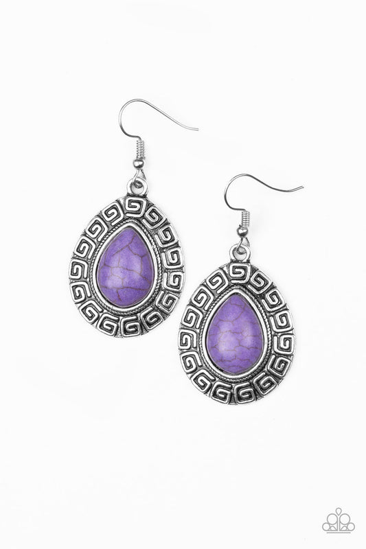 Paparazzi Tribal Tango Purple Fishhook Earrings