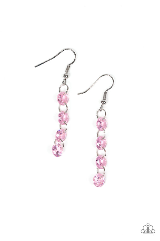 Paparazzi Triple-Down Effect Pink Fishhook Earrings - P5RE-PKXX-174XX
