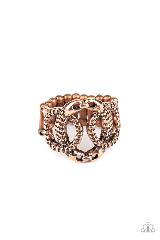 Paparazzi TRIO de Janeiro Copper Ring