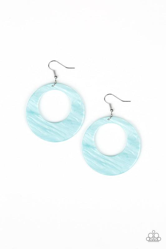 Paparazzi Tropical Trailblazer Blue Acrylic Fishhook Earrings