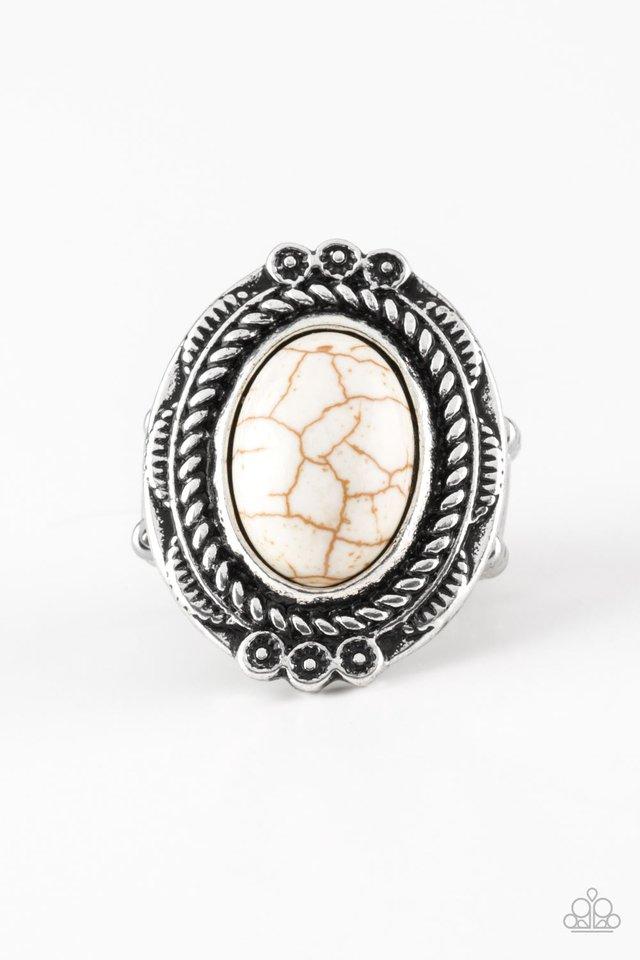 Paparazzi Tumblin' Tumbleweeds White Stone Ring