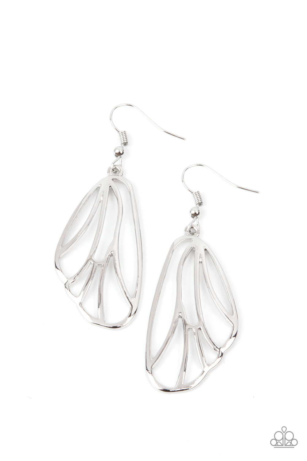 Paparazzi Turn Into A Butterfly Silver Fishhook Earrings