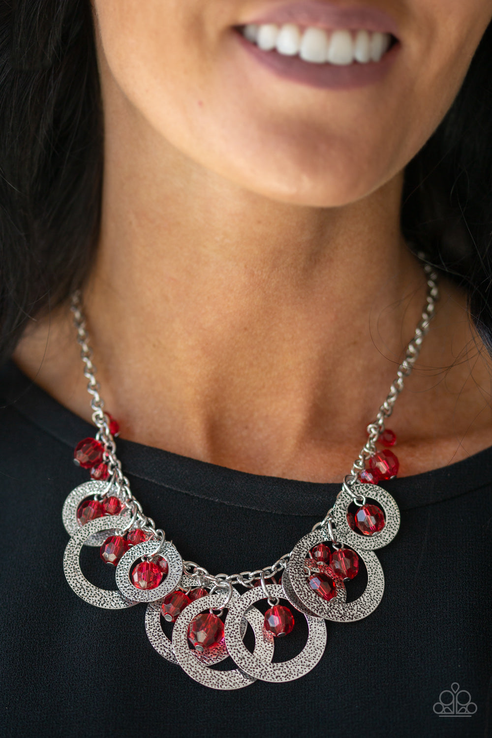 Paparazzi Turn It Up Red Short Necklace
