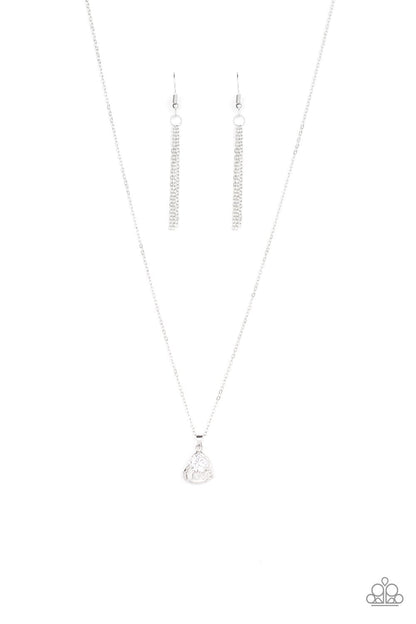 Paparazzi Turn On The Charm White Cubic Zirconia Short Necklace - P2RE-WTXX-467XX