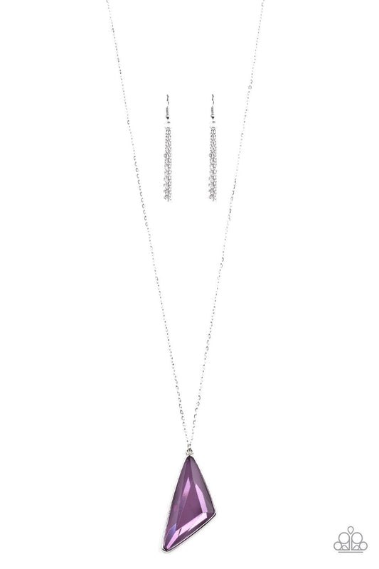 Paparazzi Ultra Sharp Purple Long Necklace
