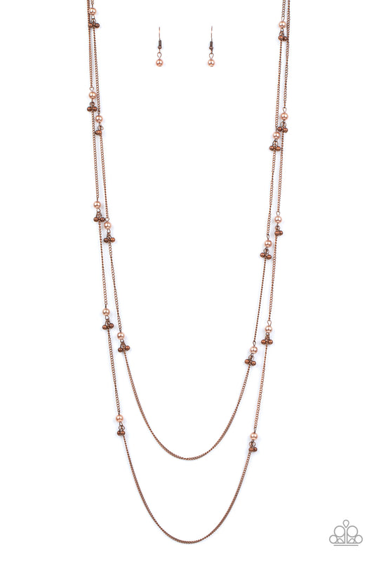 Paparazzi Ultrawealthy Copper Long Necklace