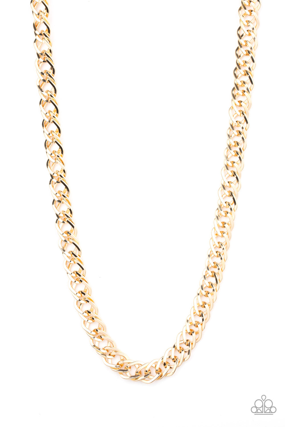 Paparazzi Undefeated Gold Men's Long Necklace