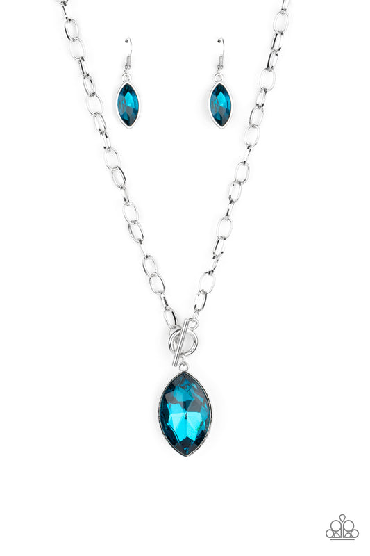 Paparazzi Unlimited Sparkle Blue Short Toggle Necklace