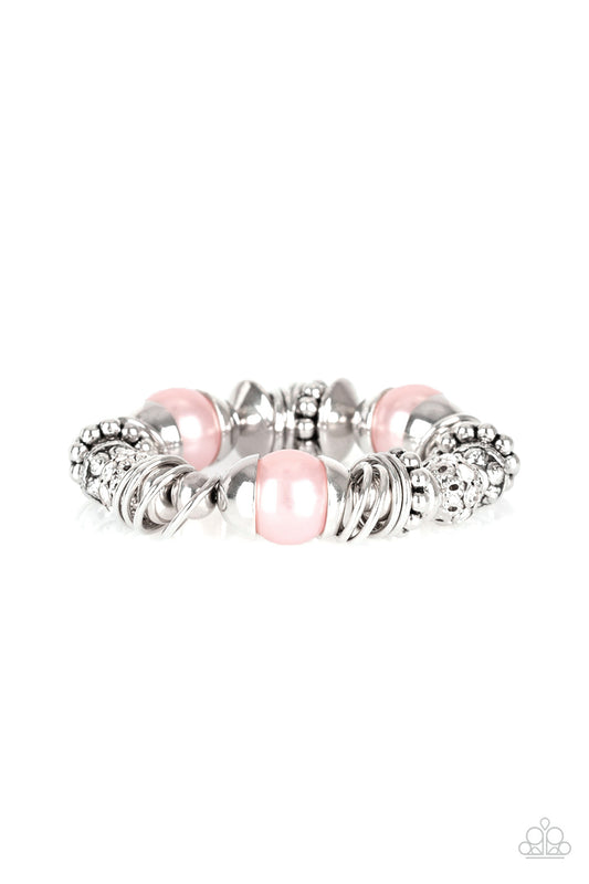 Paparazzi Uptown Tease Pink Stretch Bracelet