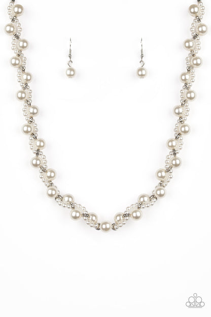 Paparazzi Uptown Opulence White Short Necklace