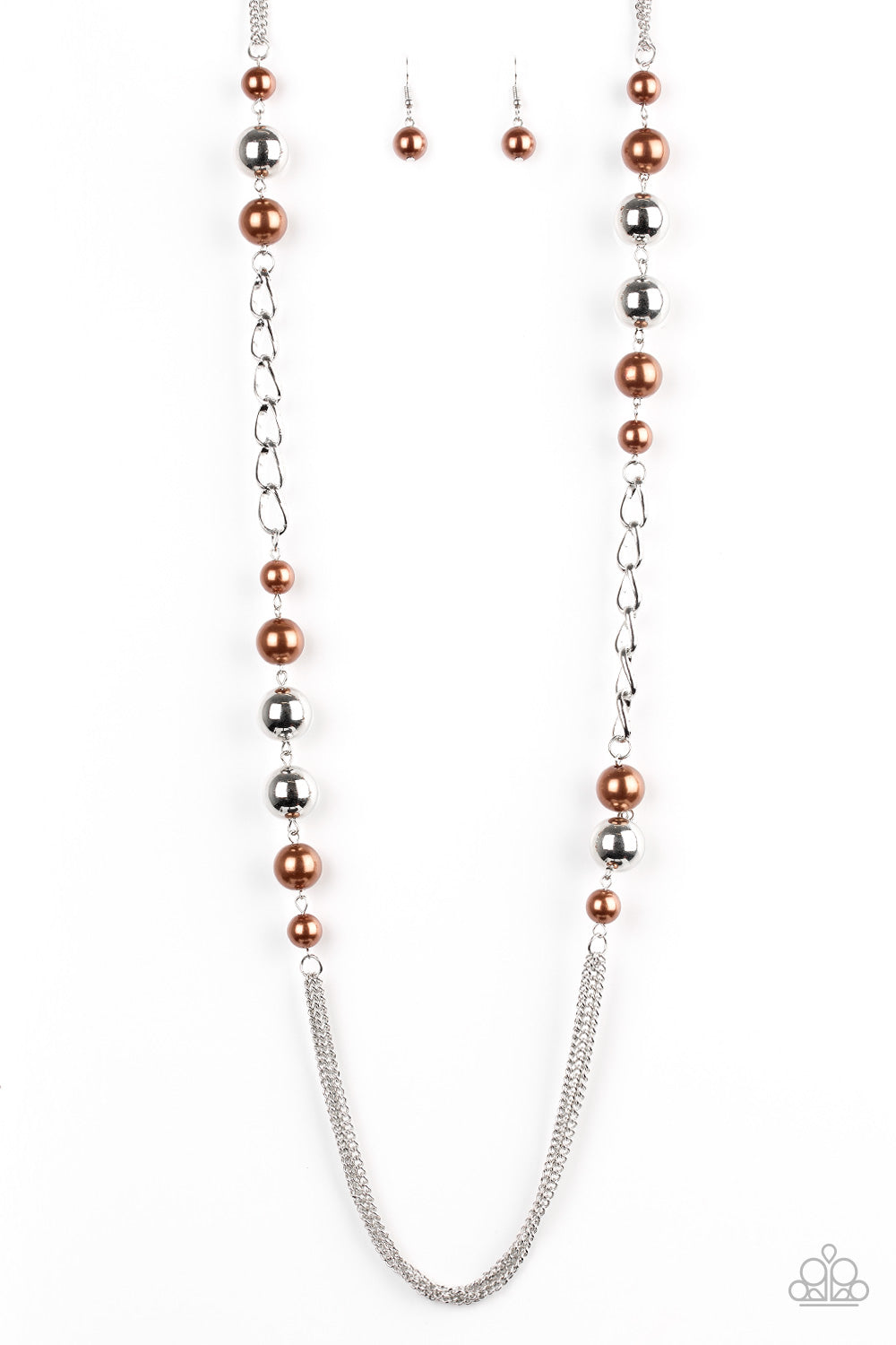 Paparazzi Uptown Talker Brown Long Necklace