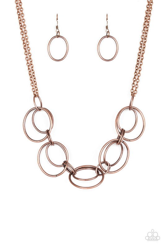 Paparazzi Urban Orbit Copper Short Necklace