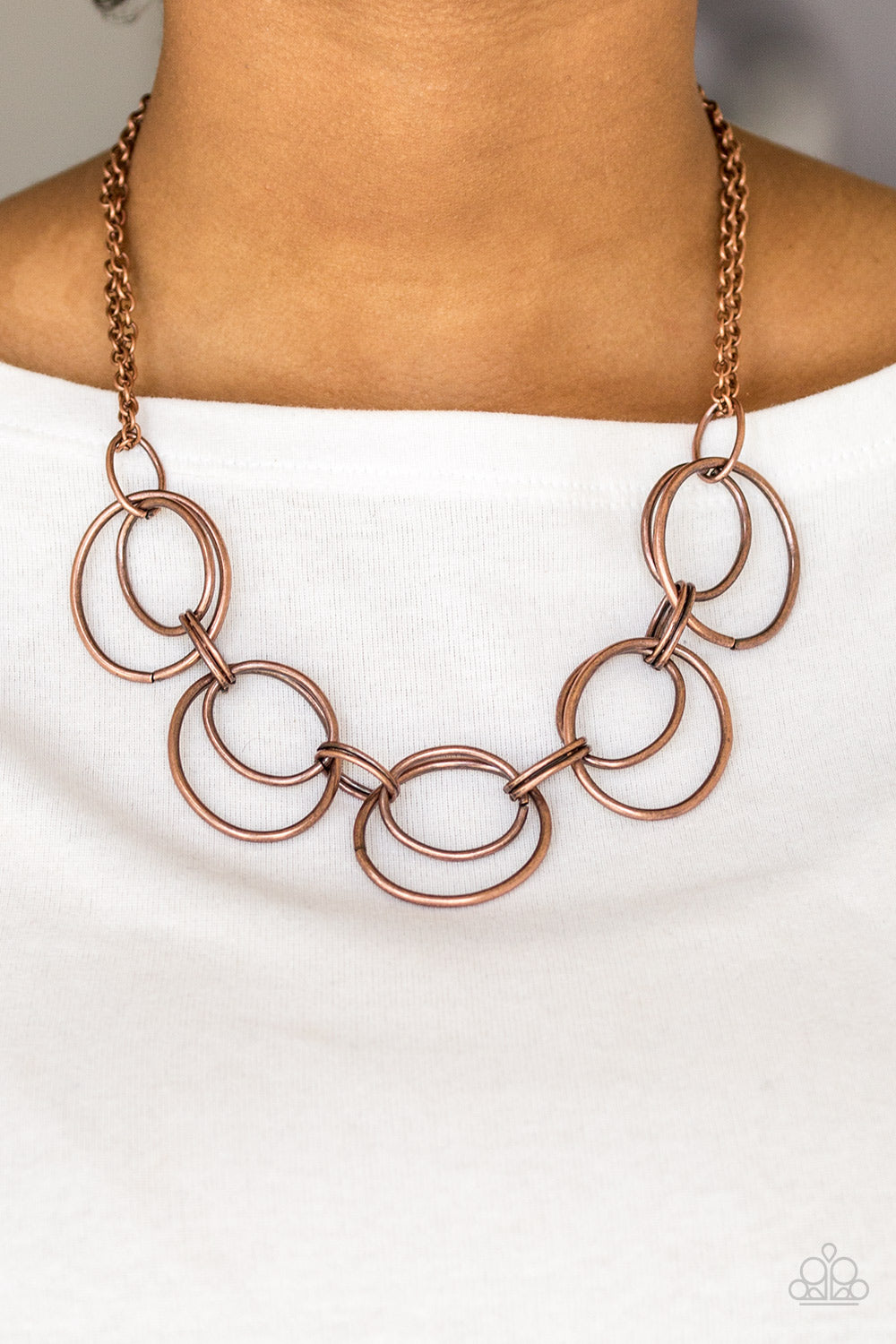 Paparazzi Urban Orbit Copper Short Necklace