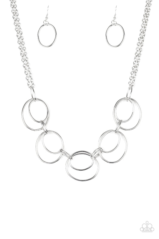 Paparazzi Urban Orbit Silver Short Necklace