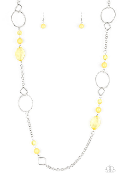 Paparazzi Very Visionary Yellow Long Necklace - P2WH-YWXX-210XX
