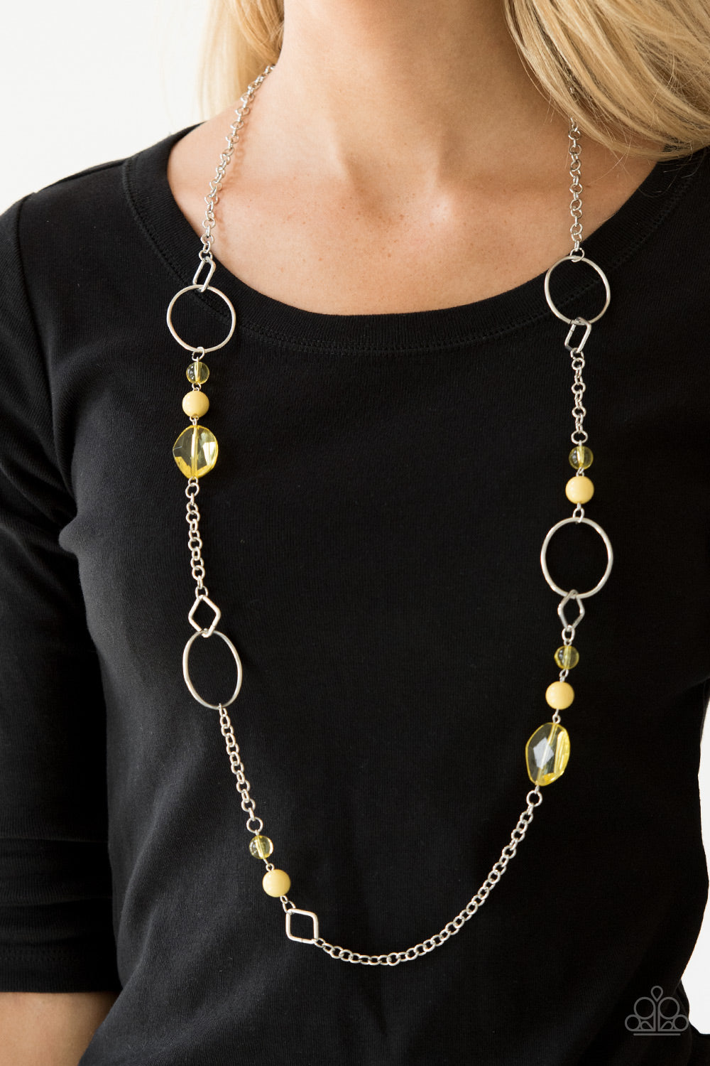 Paparazzi Very Visionary Yellow Long Necklace - P2WH-YWXX-210XX