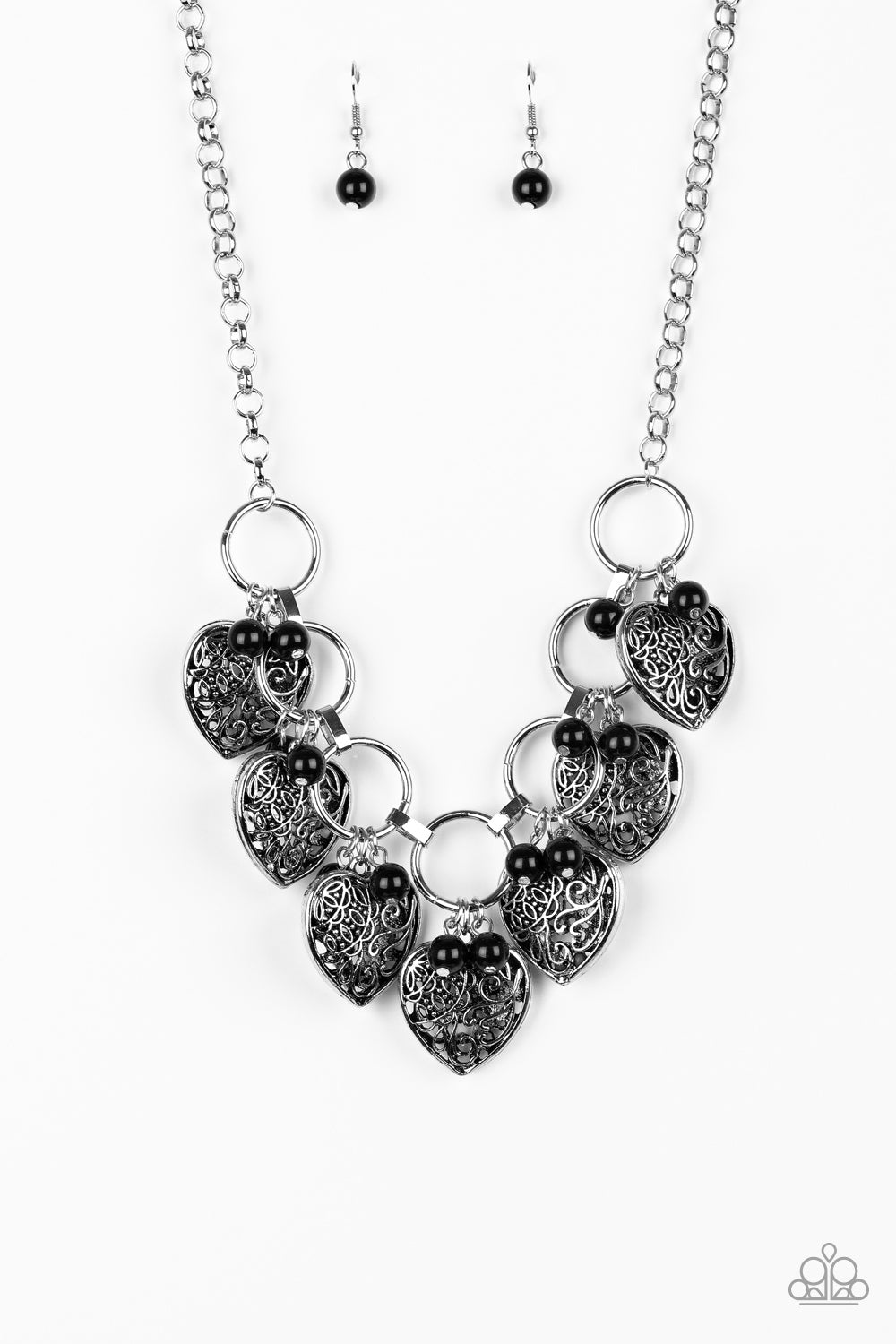Paparazzi Very Valentine Black Short Necklace