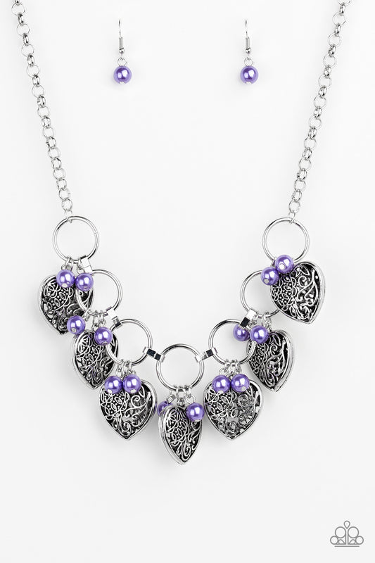 Paparazzi Very Valentine Purple Short Necklace