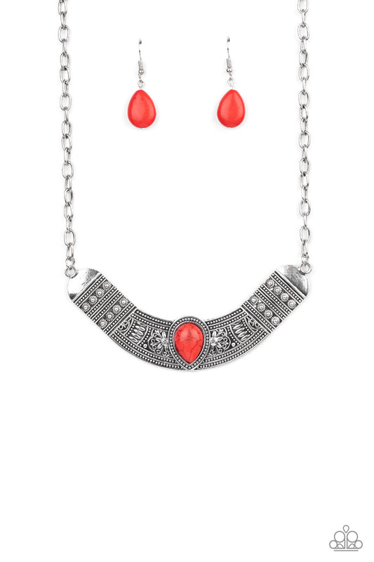 Paparazzi Very Venturous Red Short Necklace