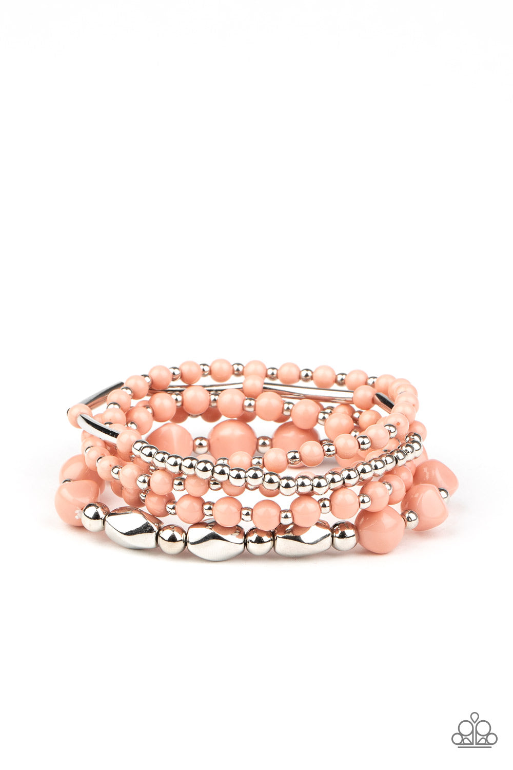 Paparazzi Vibrantly Vintage Pink Stretch Bracelet