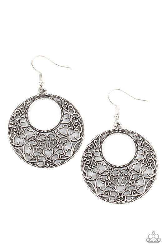 Paparazzi Vineyard Romance Silver Fishhook Earrings