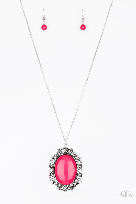 Paparazzi Vintage Vanity Pink Long Necklace