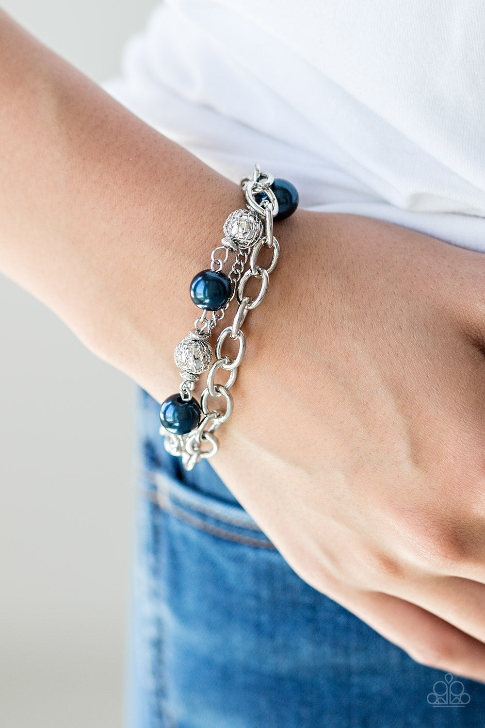 Paparazzi Vintage Variety Blue Clasp Bracelet