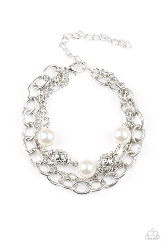 Paparazzi Vintage Variety White Clasp Bracelet