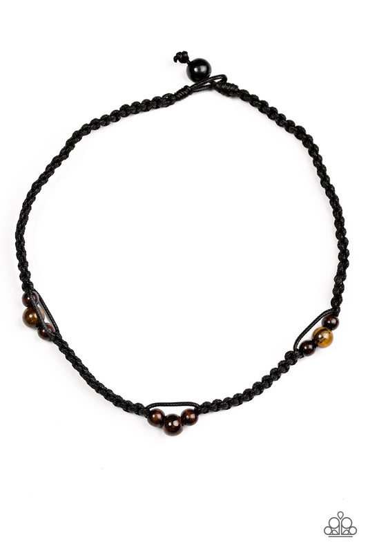 Paparazzi Vitality Black Men's Short Necklace - P2UR-BKXX-097XX