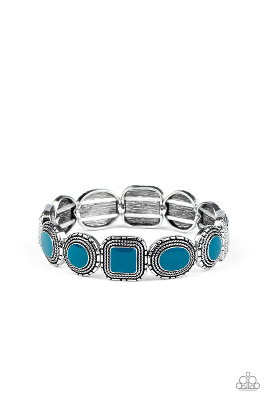 Paparazzi Vividly Vintage Blue Stretch Bracelet