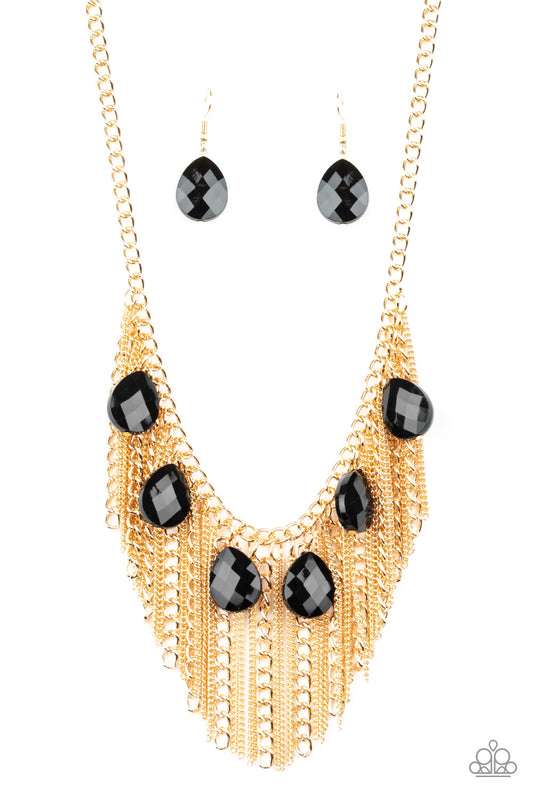 Paparazzi Vixen Conviction Gold Short Necklace