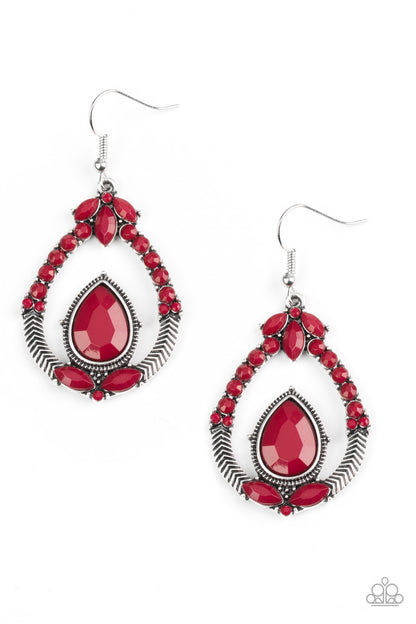 Paparazzi Vogue Voyager Red Fishhook Earrings