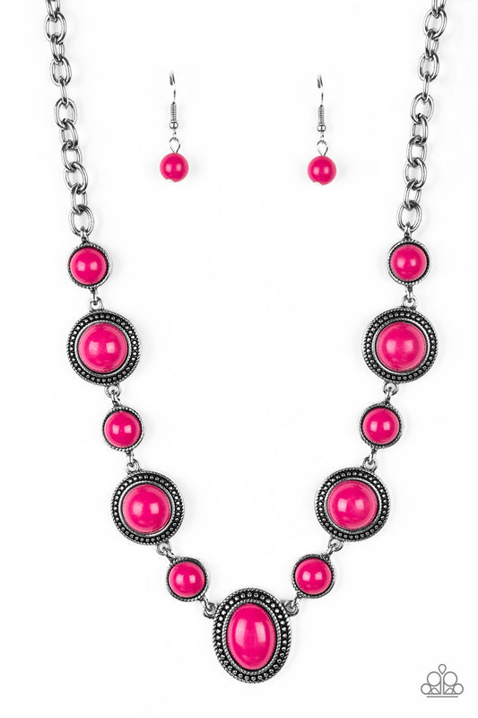 Paparazzi Voyager Vibes Pink Short Necklace