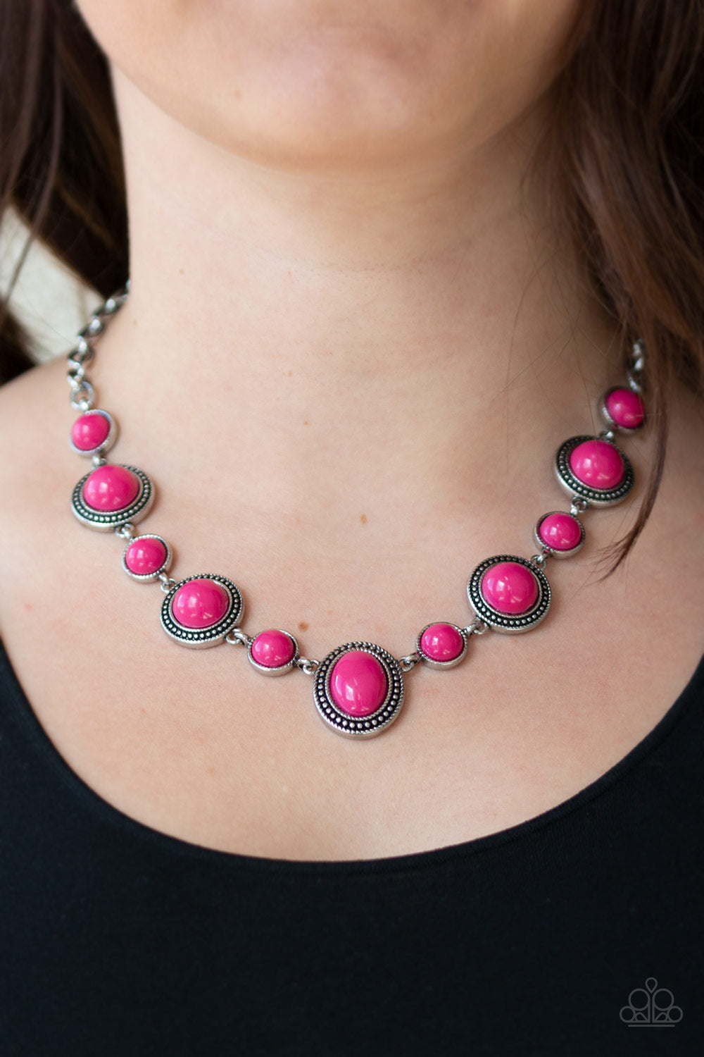 Paparazzi Voyager Vibes Pink Short Necklace