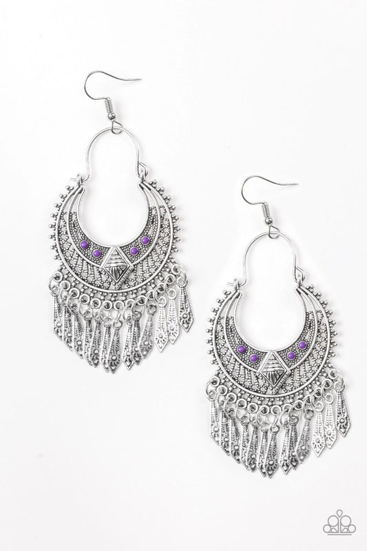 Paparazzi Walk On The Wildside Purple Fishhook Earrings