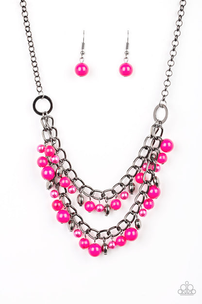 Paparazzi Watch Me Now Pink Short Necklace