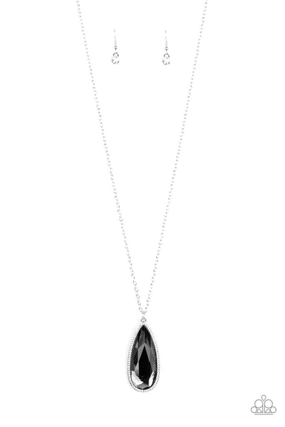 Paparazzi Watch Out For Reign Silver Long Necklace