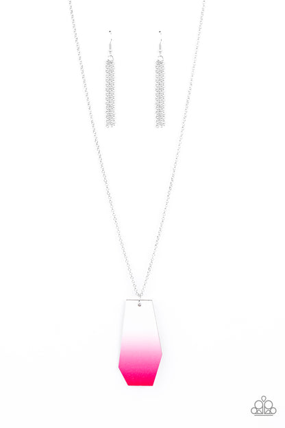 Paparazzi Watercolor Skies Pink Long Necklace